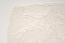 This unique embossed white print was inspired by nature and features tree imagery. Image 7