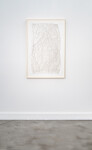 This unique embossed white print was inspired by nature and features tree imagery. Image 2