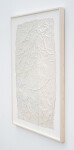 This unique embossed white print was inspired by nature and features tree branch imagery. Image 4
