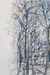 This unique nature print by Susan Collett features a sketch of the woods. Image 11