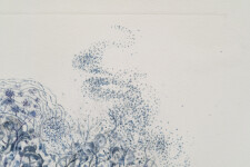 This unique nature print by Susan Collett features a sketch of the woods. Image 11