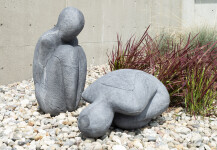 This concrete outdoor sculpture in minimalist form was made by Susan Low-Beer. Image 2