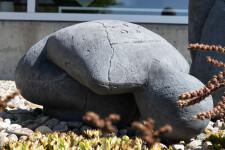 This concrete outdoor sculpture in minimalist form was made by Susan Low-Beer. Image 4