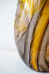 These gold, brown, contemporary, hand-blown, glass vessels are made by Canadian artist Susan Rankin. Image 10