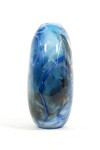 This beautiful swirling sky blue vessel in blown glass takes its organic shape and wild patterns from nature. Image 3