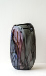 This contemporary purple and grey coloured glass vase is by Susan Rankin. Image 2