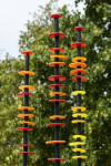 This contemporary glass outdoor sculpture was inspired by nature. Image 5