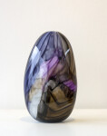 This contemporary purple and grey coloured glass vessel is by Susan Rankin. Image 2
