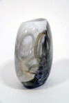 Cloud white highlights neutral tones of taupe in this beautiful new glass vessel by Canadian artist Susan Rankin. Image 2