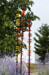 This contemporary glass outdoor sculpture was inspired by nature. Image 10