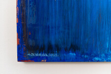 This oil painting is a contemporary portrait of a young black woman. Image 4