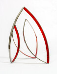 This contemporary indoor metal sculpture symbolizes fire. Image 5
