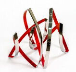 This contemporary indoor metal sculpture symbolizes fire. Image 16