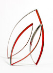 This contemporary indoor metal sculpture symbolizes fire. Image 5