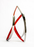 This contemporary indoor metal sculpture symbolizes fire. Image 3