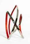 This contemporary indoor metal sculpture symbolizes fire. Image 3