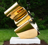 The beautiful lyrical lines of Orion were crafted from 24 kt gold-plated stainless steel by Viktor Mitic. Image 6