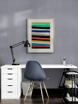 Like the stripes on a beach umbrella, fun, fresh rainbow colours are layered in contrasting ‘waves’ in this delightful pop art painting by S… Image 7