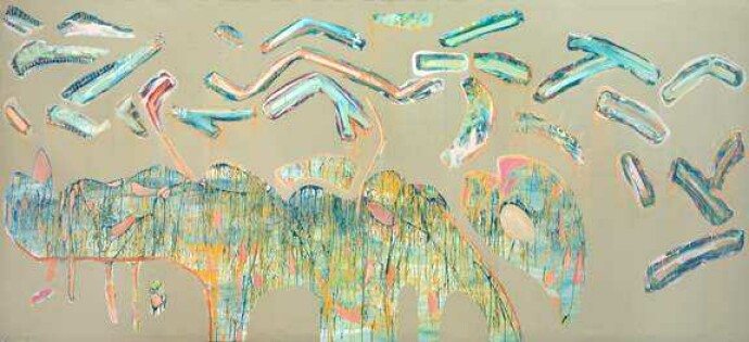 Viktor Mitic's rain paintings are emotional landscapes that are realized en plein air, incorporating gentle showers, thunderstorms, and even…