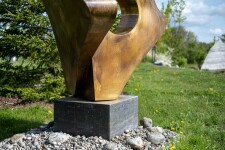 ‘Andromeda,’ Viktor Mitic’s grand contemporary outdoor sculpture forged from stainless steel is has a patina finish and is accented in 24 kt… Image 10