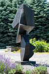 This impressive contemporary sculpture was hand-carved from black marble by Viktor Mitic. Image 5