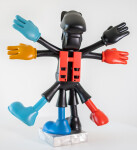 This indoor figurative pop art table top sculpture is made from resin. Image 3