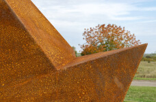 This monumental contemporary outdoor steel sculpture is by Viktor Mitic. Image 11