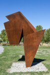 This monumental contemporary outdoor steel sculpture is by Viktor Mitic. Image 2