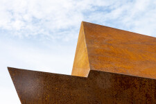 This monumental contemporary outdoor steel sculpture is by Viktor Mitic. Image 6