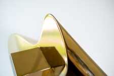 24 Kt Gold plated stainless steel and blue paint. Image 9