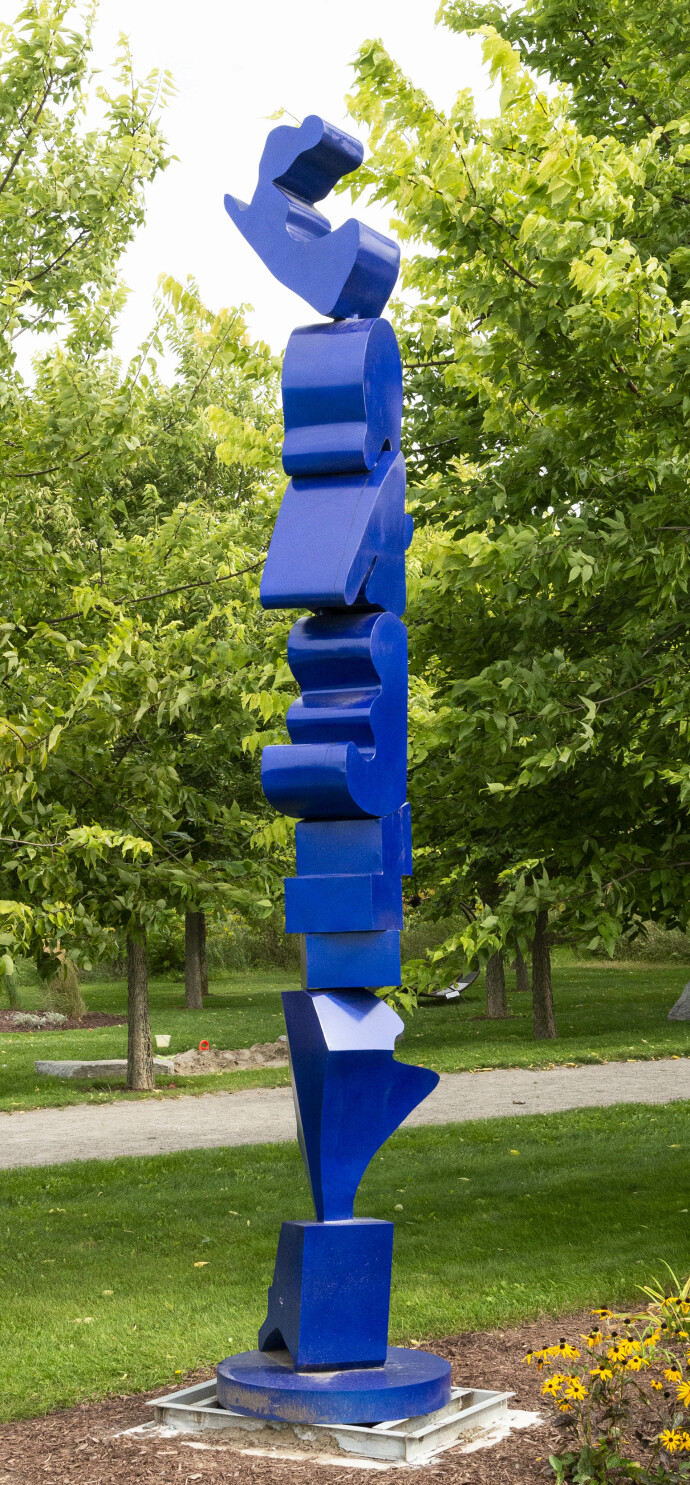 Formidable and eye-catching, this outdoor sculpture is by Viktor Mitic known for his provocative contemporary artwork.