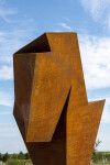 This monumental contemporary outdoor steel sculpture is by Viktor Mitic. Image 8