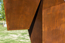 This monumental contemporary outdoor steel sculpture is by Viktor Mitic. Image 4