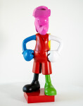 This indoor figurative pop art table top sculpture is made from resin. Image 2