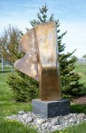 ‘Andromeda,’ Viktor Mitic’s grand contemporary outdoor sculpture forged from stainless steel is has a patina finish and is accented in 24 kt… Image 4