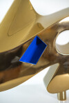 24 Kt Gold plated stainless steel and blue paint. Image 5