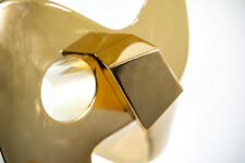 24 Kt Gold plated stainless steel and blue paint. Image 7