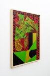 This contemporary abstract painting features colourful geometric patterns. Image 2