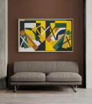 The bold graphic imagery of this large diptych composition was created by Yvonne Lammerich. Image 10