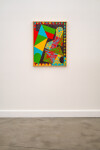 This contemporary abstract painting features colourful geometric patterns. Image 2