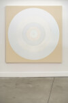 This dynamic contemporary circular painting in bright white is by Yvonne Lammerich. Image 2