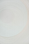 This dynamic contemporary circular painting in bright white is by Yvonne Lammerich. Image 8