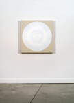 This dynamic contemporary circular painting in bright white is by Yvonne Lammerich. Image 7
