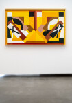 The clean, contemporary lines of this large graphic diptych were created by Canadian artist Yvonne Lammerich. Image 2