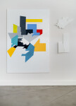 This wholly unique contemporary graphic painting and complimentary wall sculpture is by Yvonne Lammerich. Image 3
