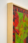 This contemporary abstract painting features colourful geometric patterns. Image 8